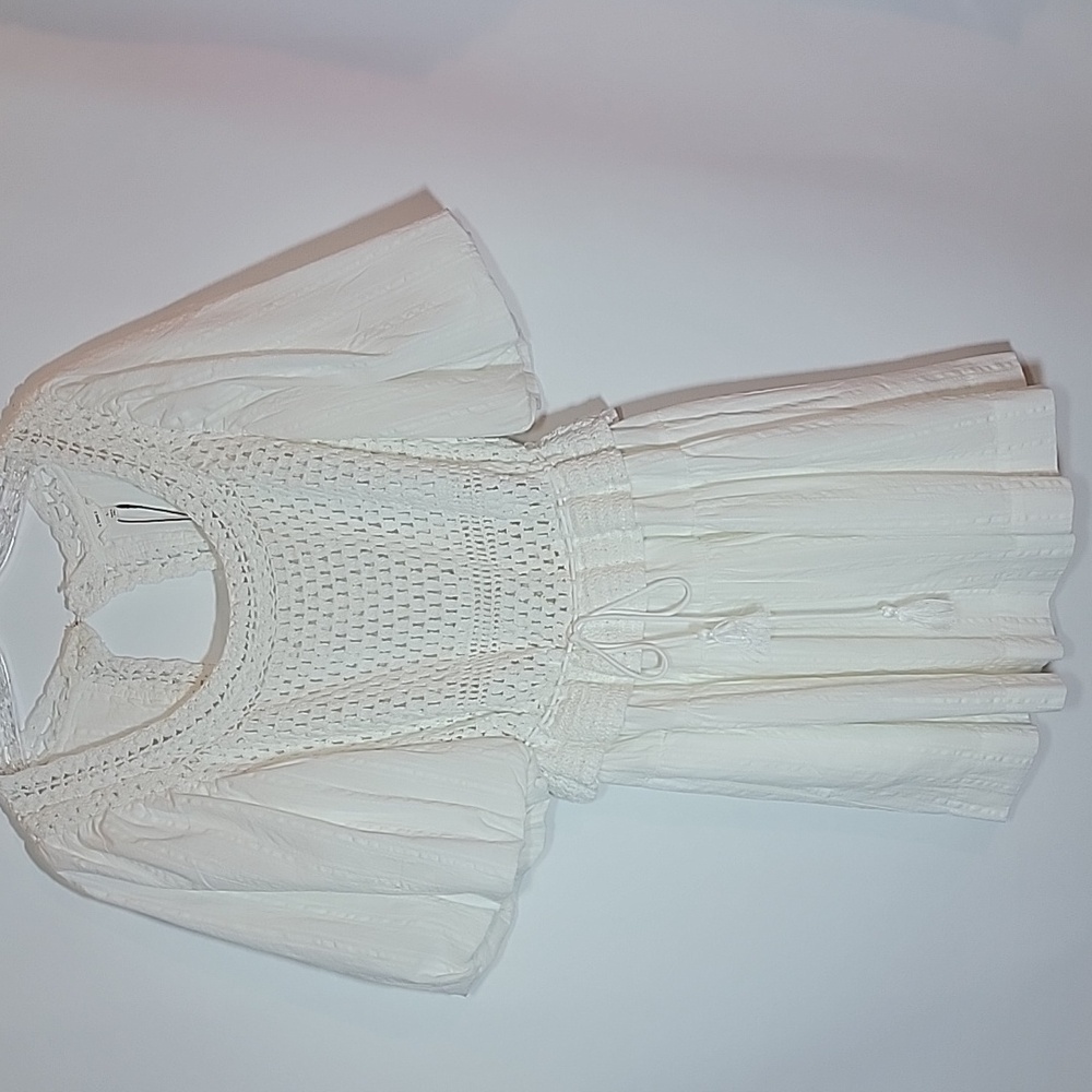 A LOVES A | Crochet Puff Sleeve Dress